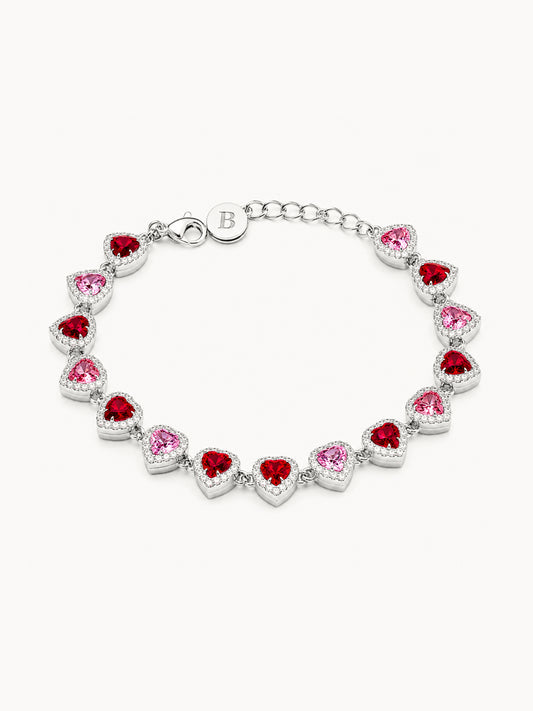 BRACCIALE TENNIS CUORE ROSSO