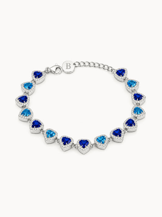 BRACCIALE TENNIS CUORE BLU