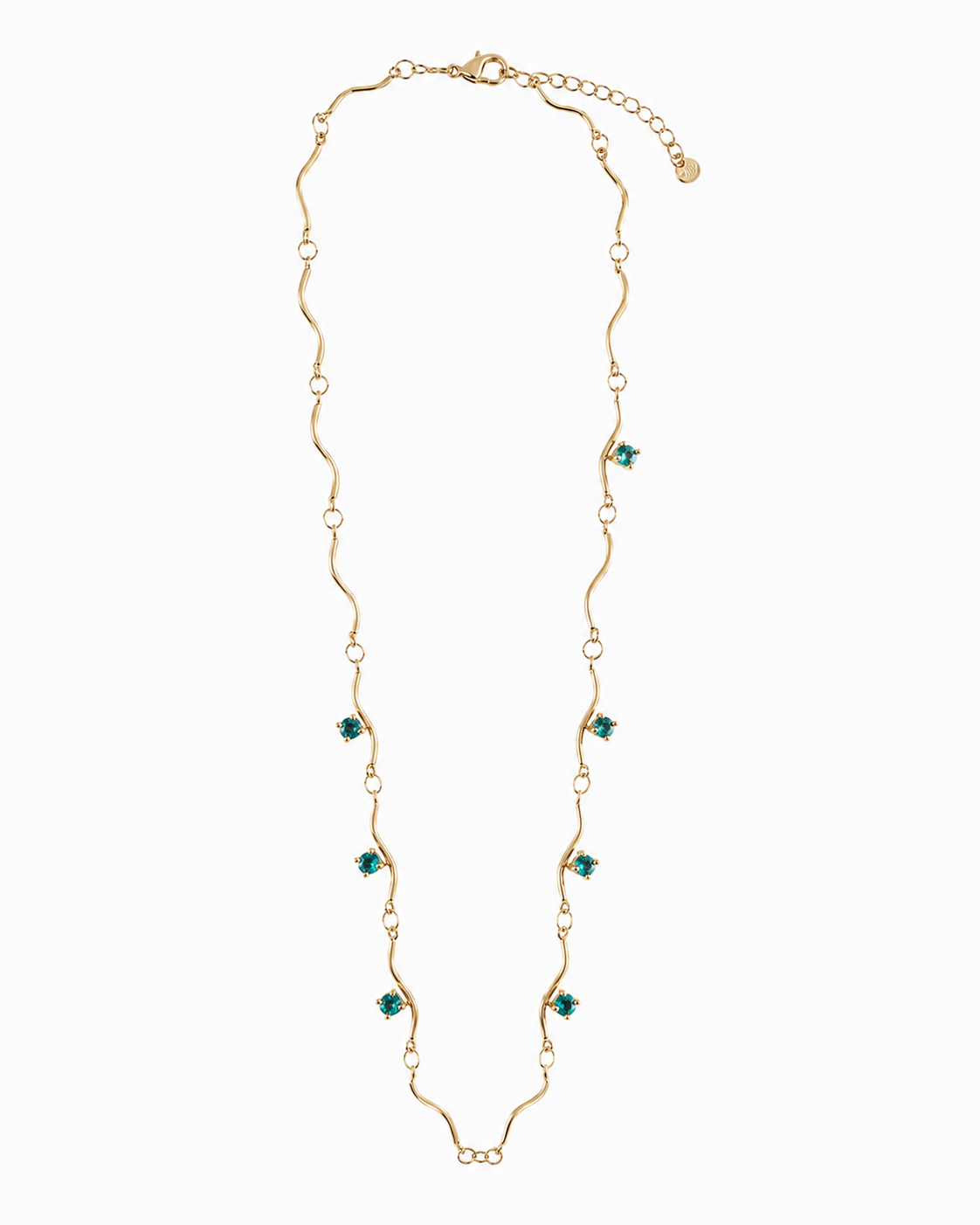 COLLANA SHINY WAVE GOLD BLUE