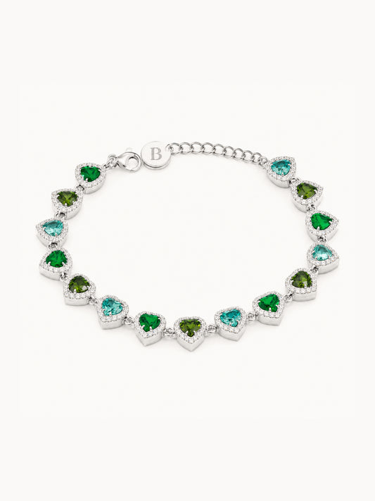 BRACCIALE TENNIS CUORE VERDE